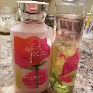 Bath and Body Works Sweet Pea lotion and spray